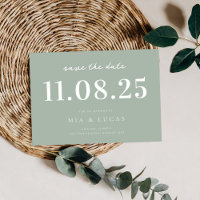Mariage Chic Minimal Date Non Photo Enregistrer La