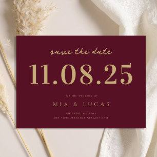 Save The Date Mariage Chic Minimal Date Non Photo Enregistrer La