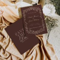 Mariage Chocolat Brun Botanique Ancien Argent Mari