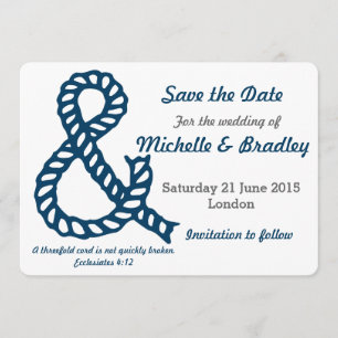 Save The Date Mariage chrétien nautique Enregistrer la date