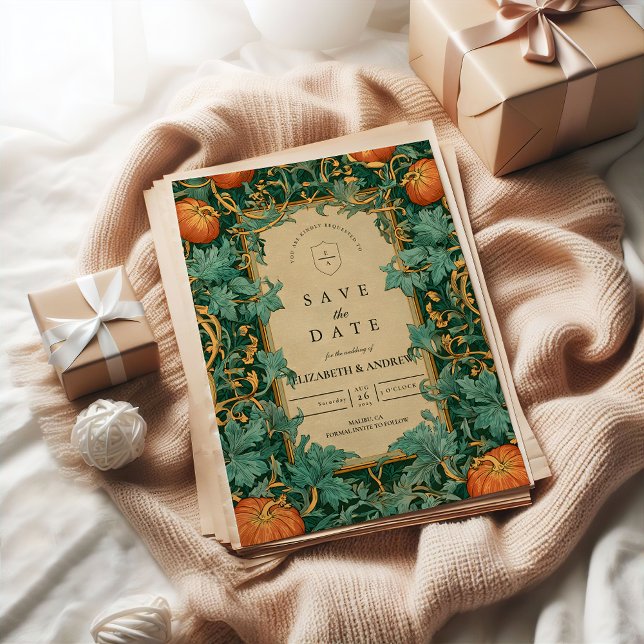 Save The Date Mariage Citrouille Art Nouveau (Créateur téléchargé)