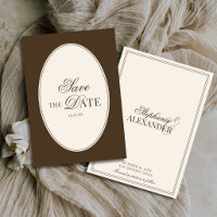 Mariage Classique Vintage Marron et Ivoire à l'anc