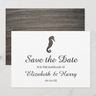 Save The Date Mariage Clay Seahorse Beach