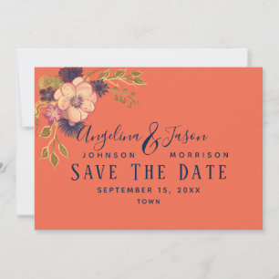 Save The Date Mariage corail