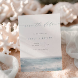 Save The Date Mariage côtier écriture basse mer