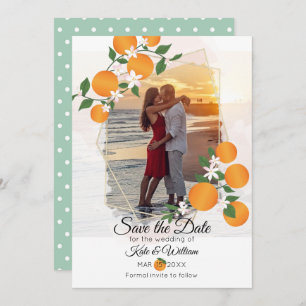 Save The Date Mariage d'agrumes orangés en fleurs