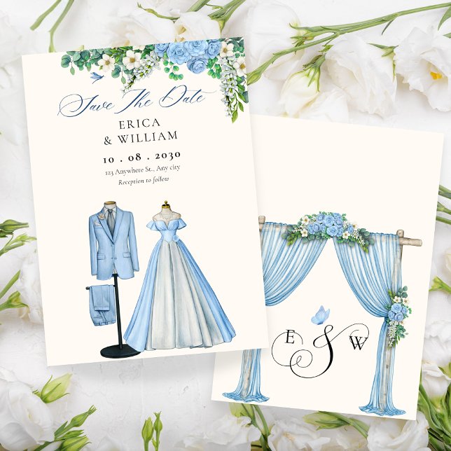 Save The Date Mariage dans le jardin fleuri de l'époux (Créateur téléchargé)