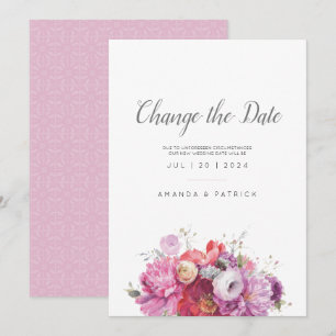 Save The Date Mariage D'Aquarelle Florale Rose Été Enregistrer L