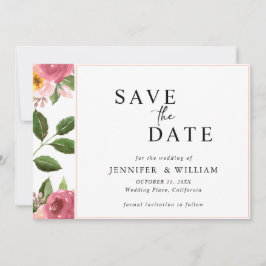 Save The Date Mariage d'aquarelle rose pâle