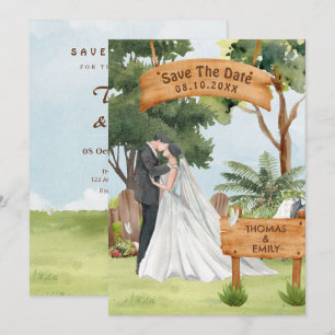 Save The Date Mariage d'art aquarelle 