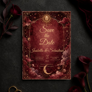 Save The Date Mariage d'Astrologie Céleste Lunatique