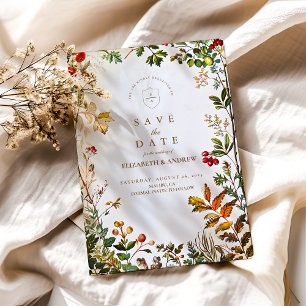 Save The Date Mariage d'automne vintage