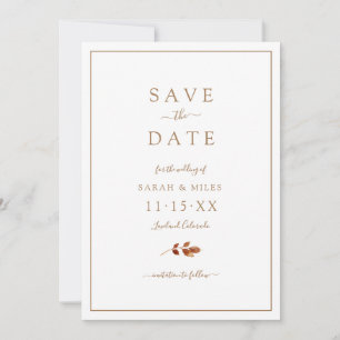 Save The Date Mariage de automne