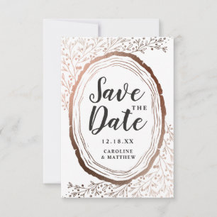 Save The Date Mariage de automne d'automne de l'huile de cuivre 