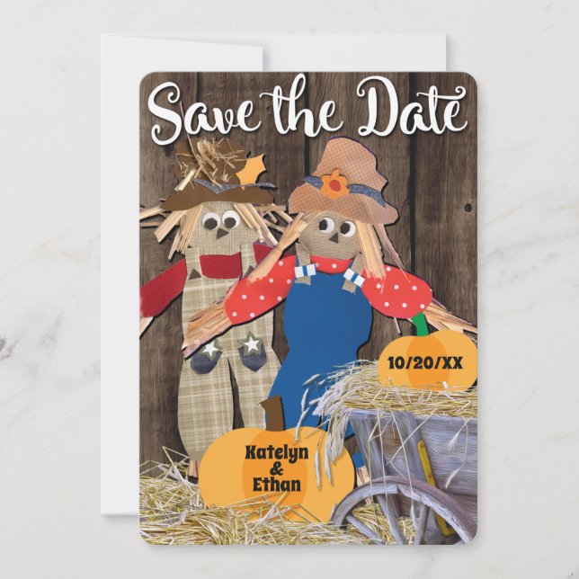 Save The Date Mariage de automne des écussons d'automne (Devant)