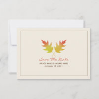 Mariage de automne Feuille Chêne Enregistrer La Da