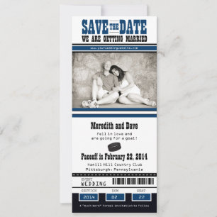 Save The Date Mariage de billets de hockey Enregistrer la date