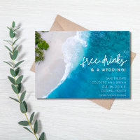 Mariage de boissons gratuites sur la plage Photo E
