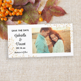 Save The Date Mariage de bord feuille d'érable Enregistrer la da
