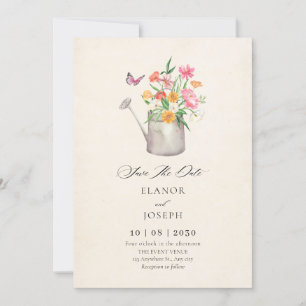 Save The Date Mariage de bouquet floral