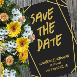 Save The Date Mariage de cadre géométrique