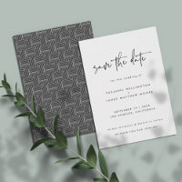 Mariage de calligraphie géométrique blanc noir min