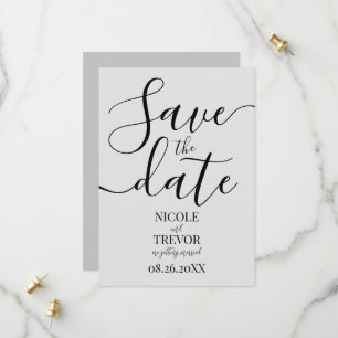 Save The Date Mariage de calligraphie simple minimaliste personn