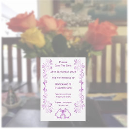 Save The Date Mariage de conception de défilement de cloches vio
