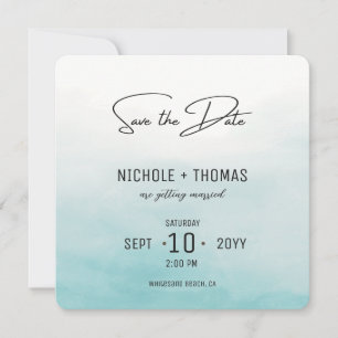 Save The Date Mariage de couleur d'aquarelle élégante pour photo