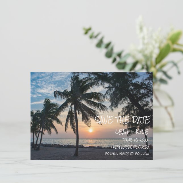Save The Date Mariage de destination à Key West, Floride au couc (Debout devant)