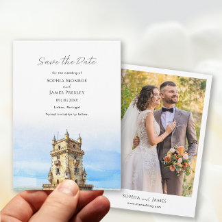 Save The Date Mariage de destination à Lisbonne Portugal