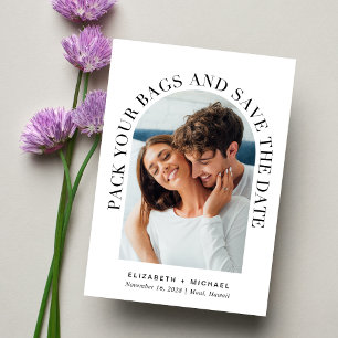 Save The Date Mariage de destination de l'Arc Photo moderne