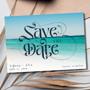 Save The Date Mariage de destination de plage simple