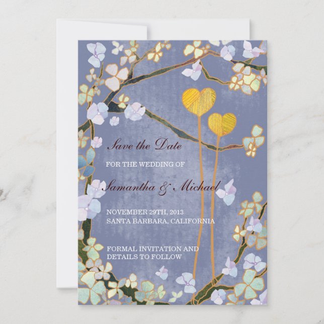 Save The Date Mariage de deux coeurs Sauvegarder la date Invitat (Devant)