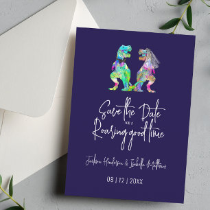 Save The Date Mariage de Dinosaures Drôle de Mariée et de Marié