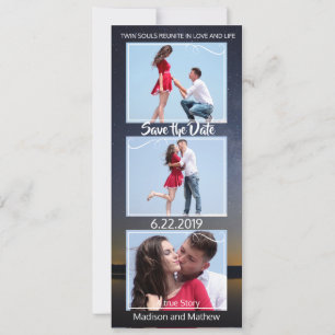 Save The Date Mariage de Flamme Jumelle Enregistrer la Date