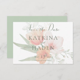 Save The Date Mariage de fleurs vert bracelet & sage