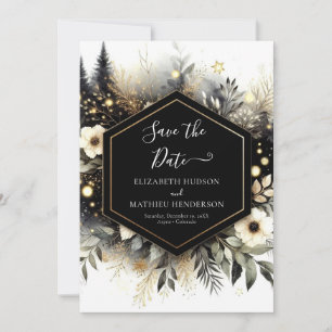 Save The Date Mariage de forêt enchantée romantique numérique