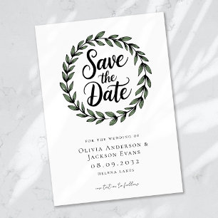 Save The Date Mariage de gerbe botanique d'Eucalyptus
