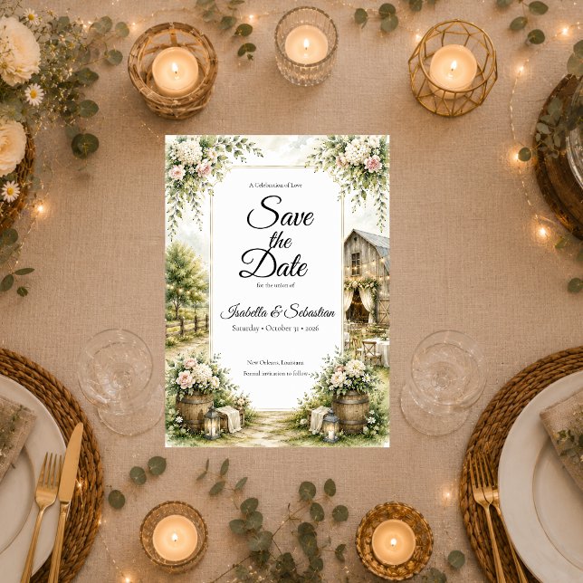 Save The Date Mariage de grange rustique (Créateur téléchargé)