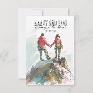 Save The Date Mariage de grimpeur de roche, mariage en plein air
