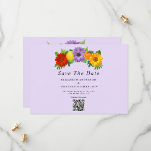 Save The Date Mariage de jardin floral de agrumes