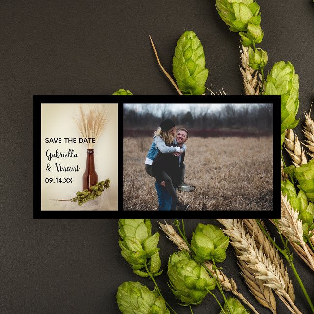 Save The Date Mariage de la brasserie Blé et houblon Enregistrer (Créateur téléchargé)