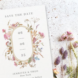 Save The Date Mariage de la pilule Fleur sauvage de Bohême Photo