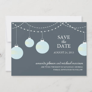 Save The Date Mariage de lanternes papier Enregistrer la date