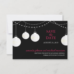 Save The Date Mariage de lanternes papier Enregistrer la date