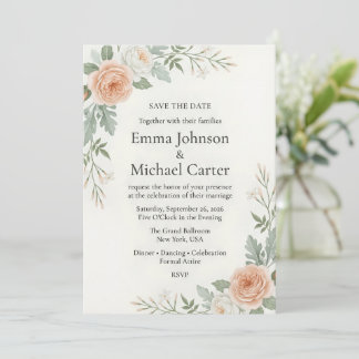 Save The Date "Mariage de Luxe Minimaliste Enregistrez la Date"