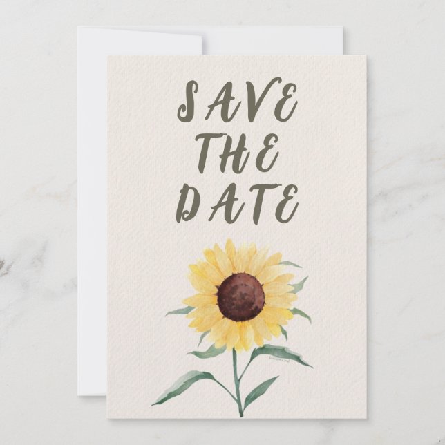 Save The Date Mariage de marguerite couleur Pastel Retro (Devant)