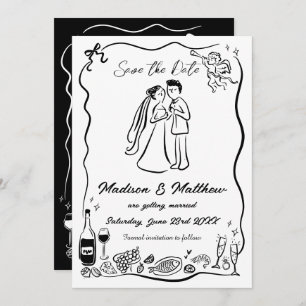 Save The Date Mariage de mariée et de chambre de 