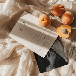 Save The Date Mariage de monogramme classique élégant et neutre